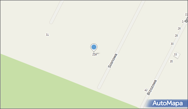 Piotrowice, Sosnowa, 22a, mapa Piotrowice