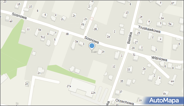 Pisarzowice, Sosnowa, 1c, mapa Pisarzowice