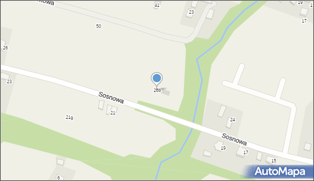 Pisarzowice, Sosnowa, 26b, mapa Pisarzowice