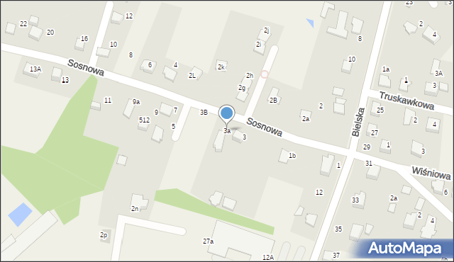 Pisarzowice, Sosnowa, 3a, mapa Pisarzowice