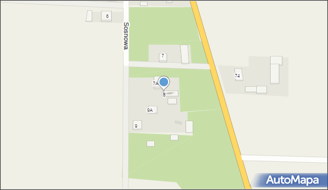 Platerów, Sosnowa, 8, mapa Platerów