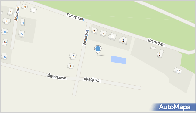 Płoty, Sosnowa, 1a, mapa Płoty