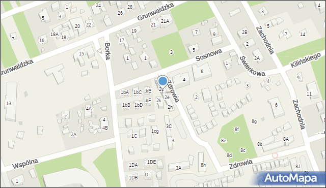 Pobierowo, Sosnowa, 2d, mapa Pobierowo