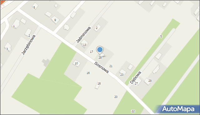 Podborze, Sosnowa, 19, mapa Podborze