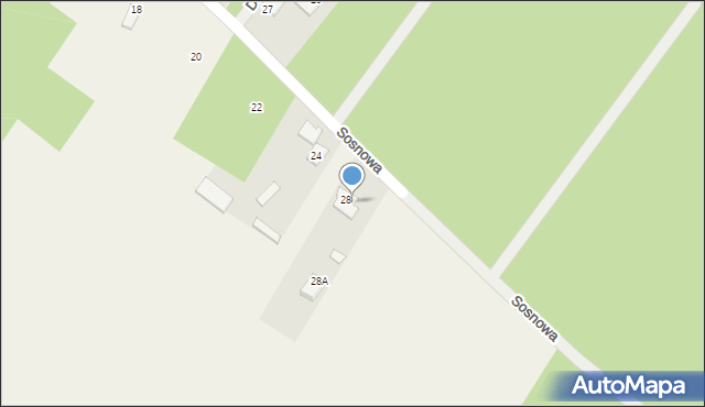 Podborze, Sosnowa, 30, mapa Podborze