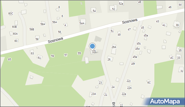 Poddębie, Sosnowa, 53a, mapa Poddębie