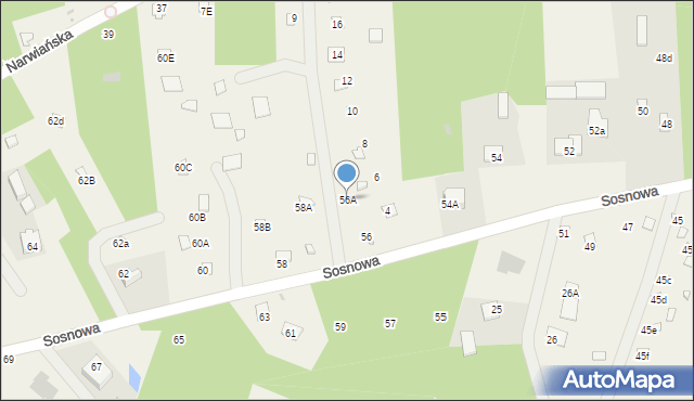 Poddębie, Sosnowa, 56A, mapa Poddębie