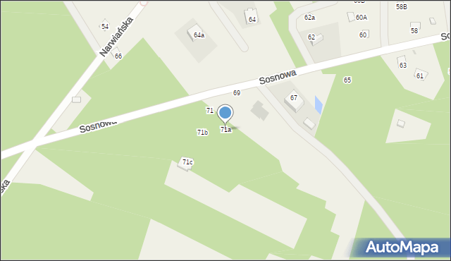 Poddębie, Sosnowa, 71a, mapa Poddębie
