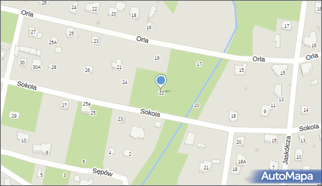 Podkowa Leśna, Sokola, 22, mapa Podkowa Leśna