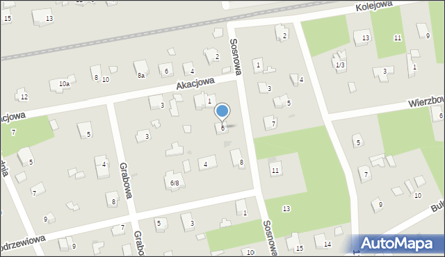 Podkowa Leśna, Sosnowa, 6, mapa Podkowa Leśna