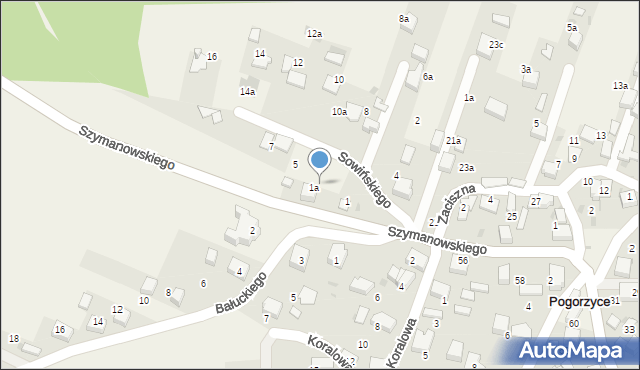 Pogorzyce, Sowińskiego Józefa, gen., 3, mapa Pogorzyce