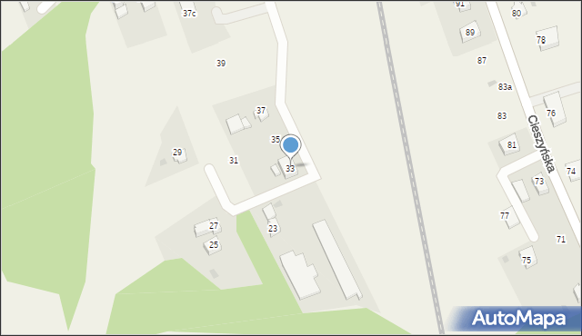 Pogwizdów, Sosnowa, 33, mapa Pogwizdów