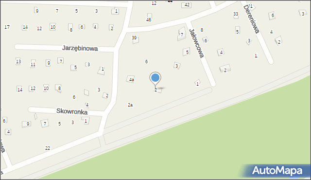 Popowo-Parcele, Sosnowa, 2, mapa Popowo-Parcele