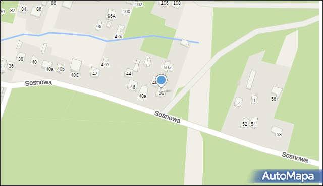 Poraj, Sosnowa, 50, mapa Poraj