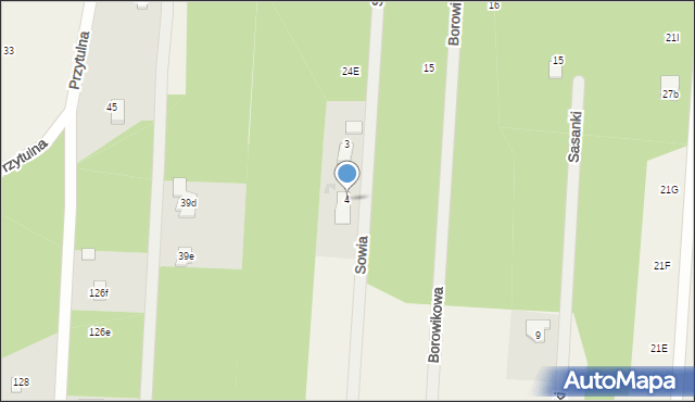 Powązki, Sowia, 4, mapa Powązki