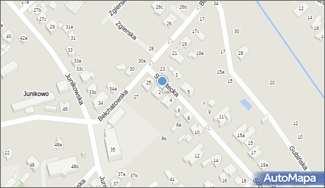 Poznań, Sobotecka, 2a, mapa Poznania