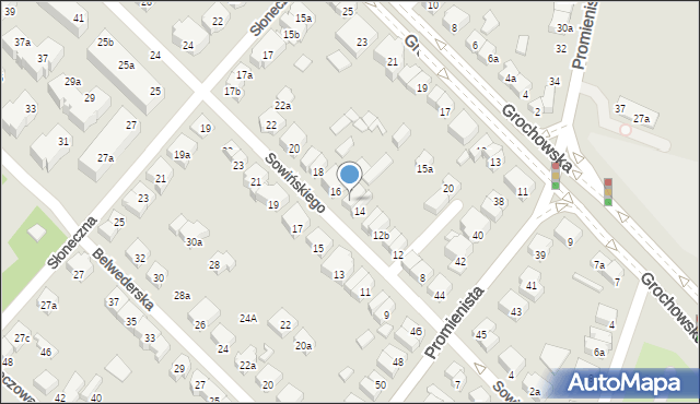 Poznań, Sowińskiego Józefa, gen., 14a, mapa Poznania