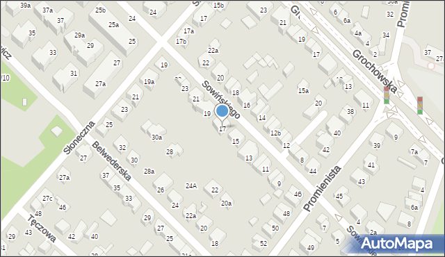 Poznań, Sowińskiego Józefa, gen., 17, mapa Poznania