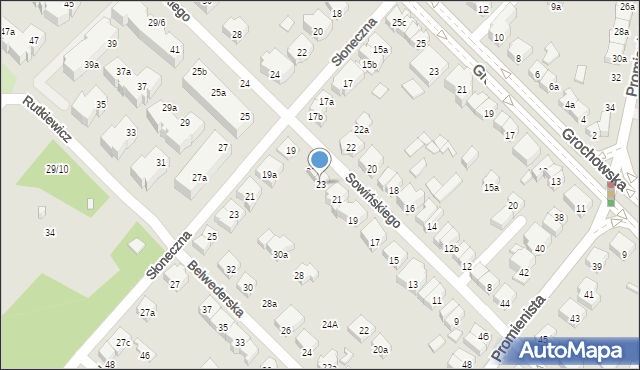Poznań, Sowińskiego Józefa, gen., 23, mapa Poznania
