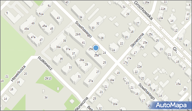 Poznań, Sowińskiego Józefa, gen., 25a, mapa Poznania