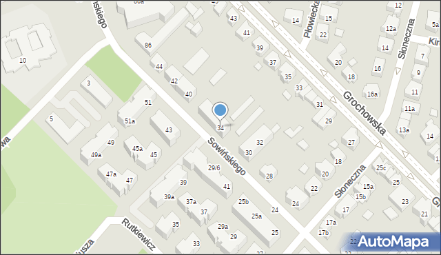 Poznań, Sowińskiego Józefa, gen., 34, mapa Poznania