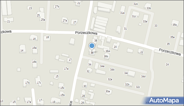 Poznań, Sowice, 36, mapa Poznania