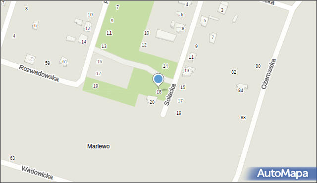 Poznań, Solecka, 18, mapa Poznania