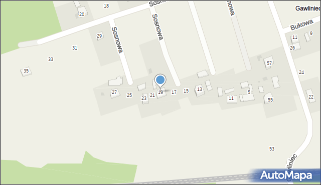 Pruchna, Sosnowa, 19, mapa Pruchna