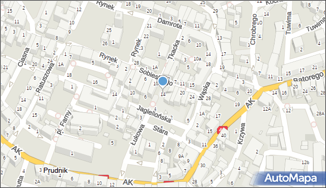 Prudnik, Sobieskiego, 14, mapa Prudnik