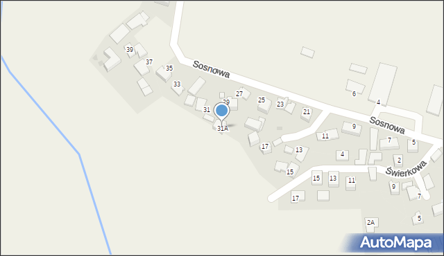 Przeciszów, Sosnowa, 31A, mapa Przeciszów