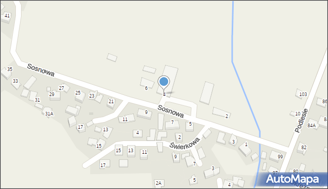 Przeciszów, Sosnowa, 4, mapa Przeciszów