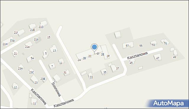 Przejazdowo, Sosnowa, 2D, mapa Przejazdowo