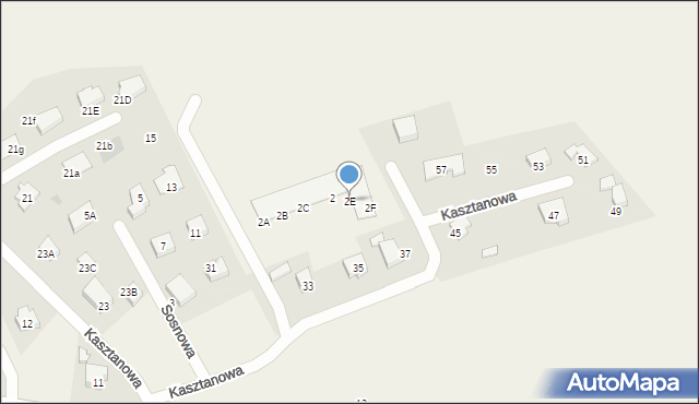 Przejazdowo, Sosnowa, 2E, mapa Przejazdowo