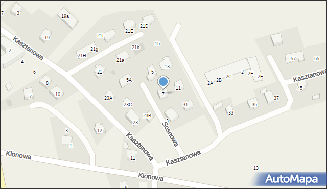 Przejazdowo, Sosnowa, 7, mapa Przejazdowo