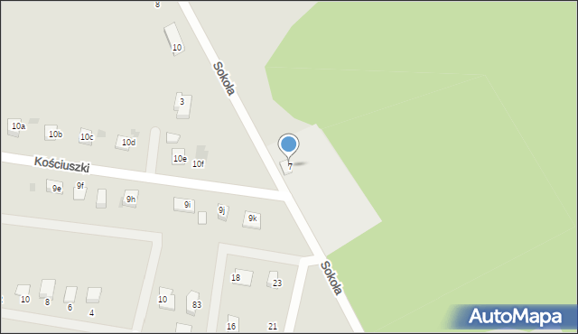 Przemków, Sokoła Antoniego, 7, mapa Przemków