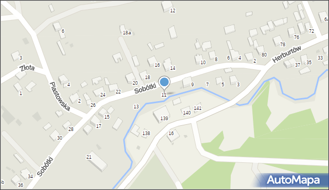 Przemyśl, Sobótki, 11, mapa Przemyśla