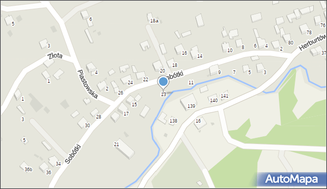 Przemyśl, Sobótki, 13, mapa Przemyśla