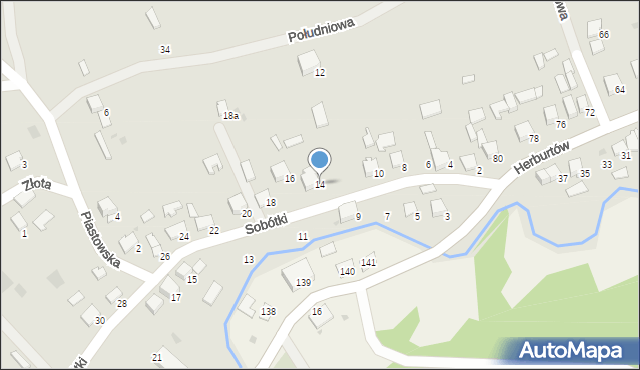 Przemyśl, Sobótki, 14, mapa Przemyśla