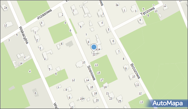 Przygoń, Sosnowa, 11, mapa Przygoń