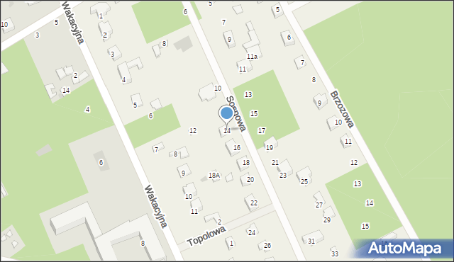 Przygoń, Sosnowa, 14, mapa Przygoń