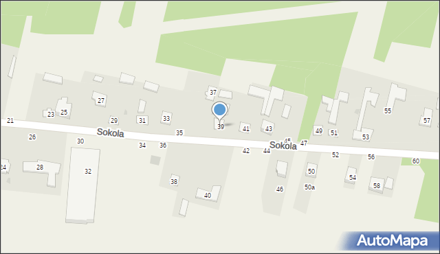 Przymiłowice, Sokola, 39, mapa Przymiłowice