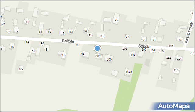 Przymiłowice, Sokola, 98, mapa Przymiłowice