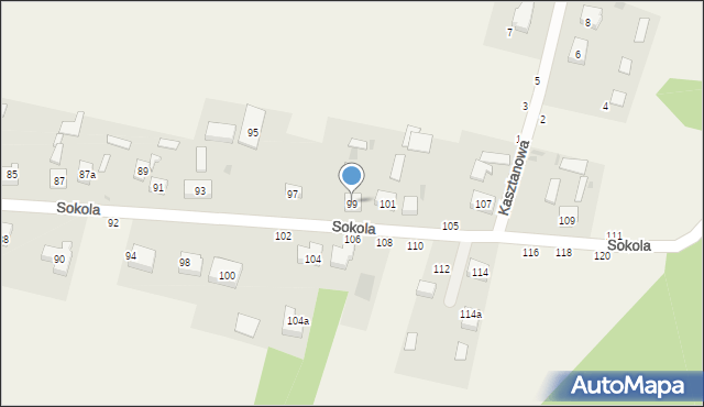 Przymiłowice, Sokola, 99, mapa Przymiłowice