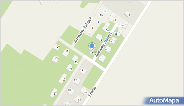 Przypki, Sosnowy Zakątek, 1a, mapa Przypki