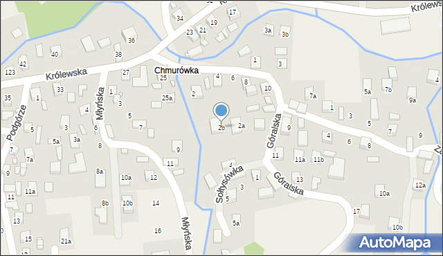 Przysietnica, Sołtysówka, 2b, mapa Przysietnica
