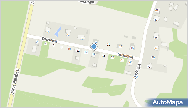 Przyszów, Sosnowa, 16, mapa Przyszów