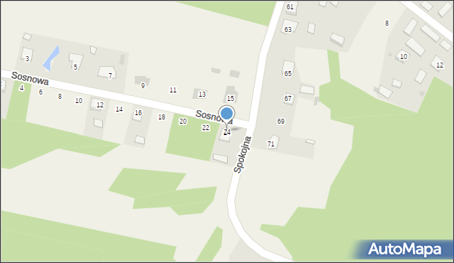 Przyszów, Sosnowa, 24, mapa Przyszów