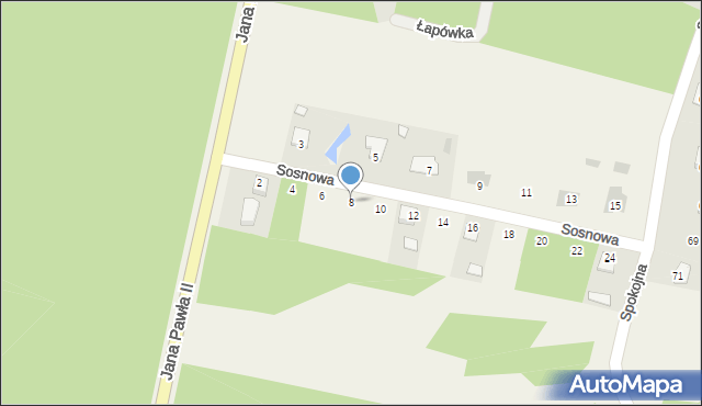 Przyszów, Sosnowa, 8, mapa Przyszów