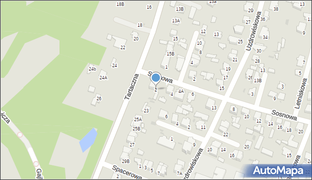 Pułtusk, Sosnowa, 2, mapa Pułtusk