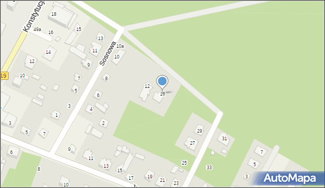 Puszcza Mariańska, Sosnowa, 16, mapa Puszcza Mariańska